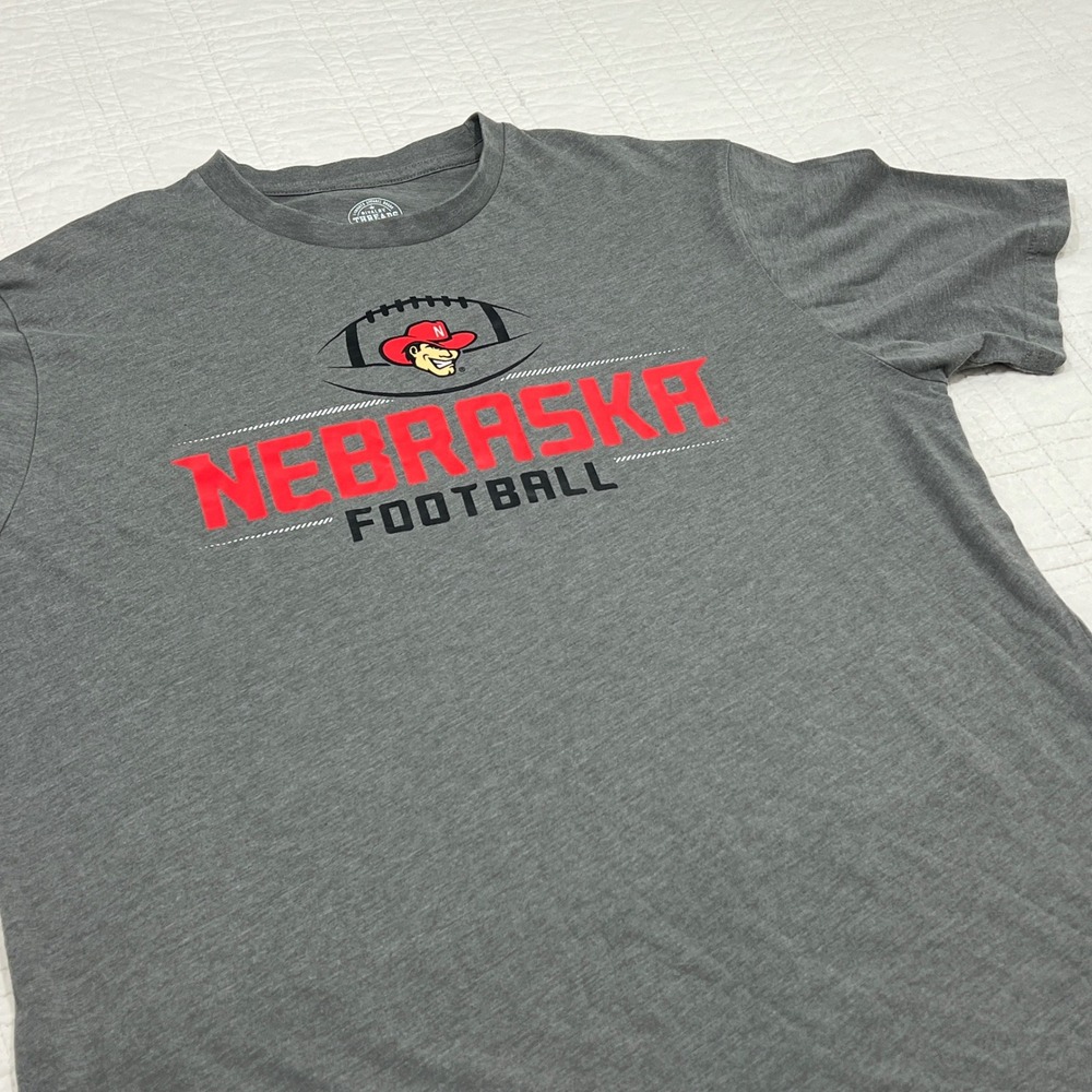 Rivalry Threads Nebraska Football Herbie Husker Tee Gray Mens Large L